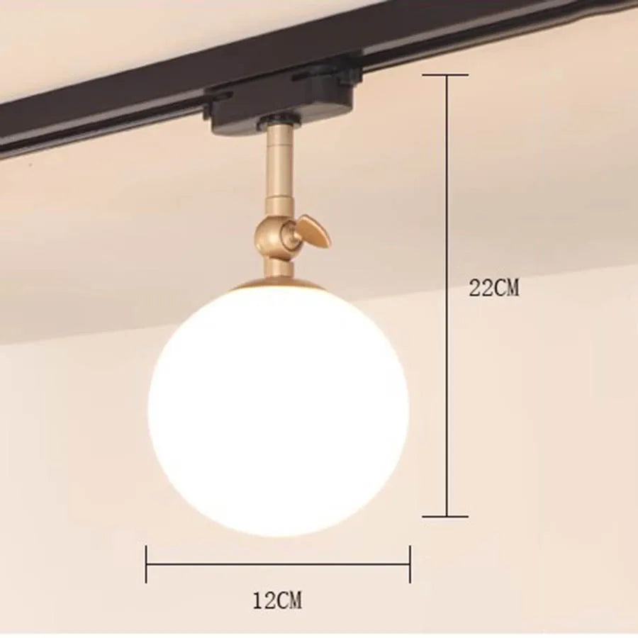 10W Nordic LED Track Light with G9 Glass Globe for Ceiling Spotlights ceiling light