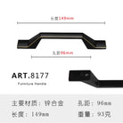 Zinc Alloy Solid Cabinet Door Handles – Modern Minimalist Knobs for Wardrobe and Kitchen Furniture 8177-96 Handles