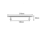 Polished Brass Cabinet Handles – PVD Gold and Chrome Wardrobe Knobs and Drawer Pulls Chrome 215mm Handles