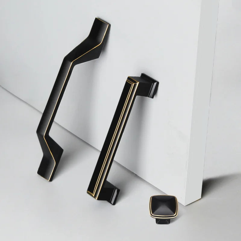 Zinc Alloy Solid Cabinet Door Handles – Modern Minimalist Knobs for Wardrobe and Kitchen Furniture Handles
