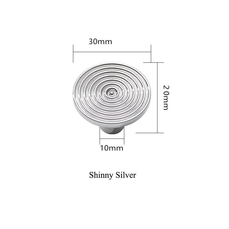 Gold Chrome Polished Gold Spiral Deco Furniture Handles – Modern Kitchen Cabinet and Wardrobe Pulls CH knob Handles