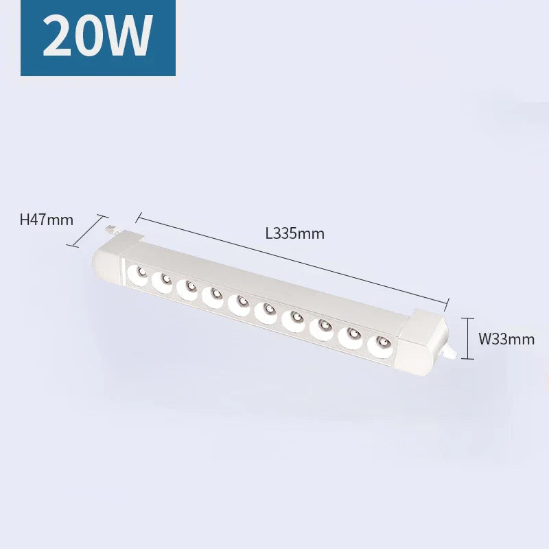 3-Wire LED Track Light - Ceiling Spot Lamp for Clothing Shops 20W LED Grille White / Natural White ceiling light