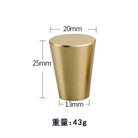 Modern Pure Brass Cabinet Handles - Single Hole Brushed Gold Drawer Knobs for Kitchen and Wardrobes 2-large Knonbs