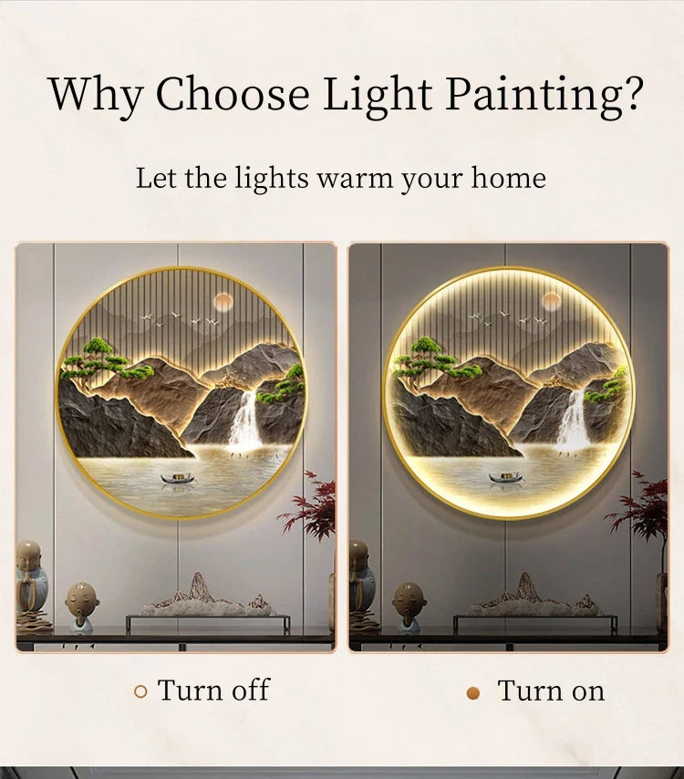 Dlight Decor Luxury Glow Round Wall Light for Interiors Wall Art