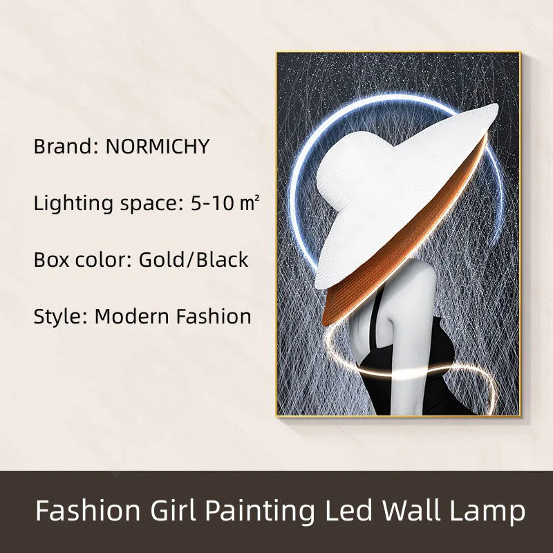 Dlight Decor Ceramic Art Wall Lamp for Interiors E / 100X50CM / Dimmable warm light|Black Border Wall Art