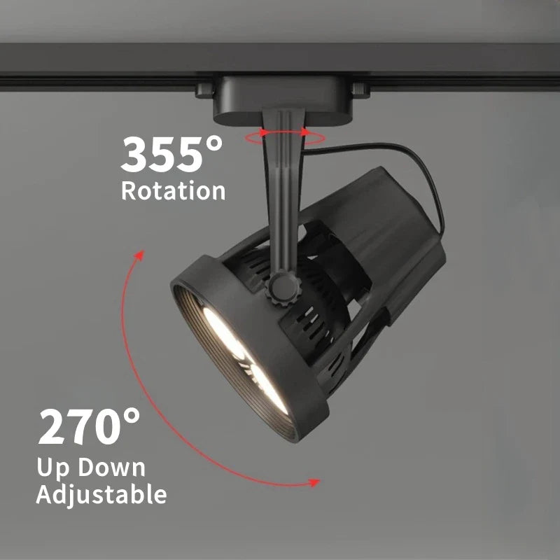 E27 LED Track Light Holder Base - 2-Wire Rotatable Ceiling Rail Lamp Fittings ceiling light