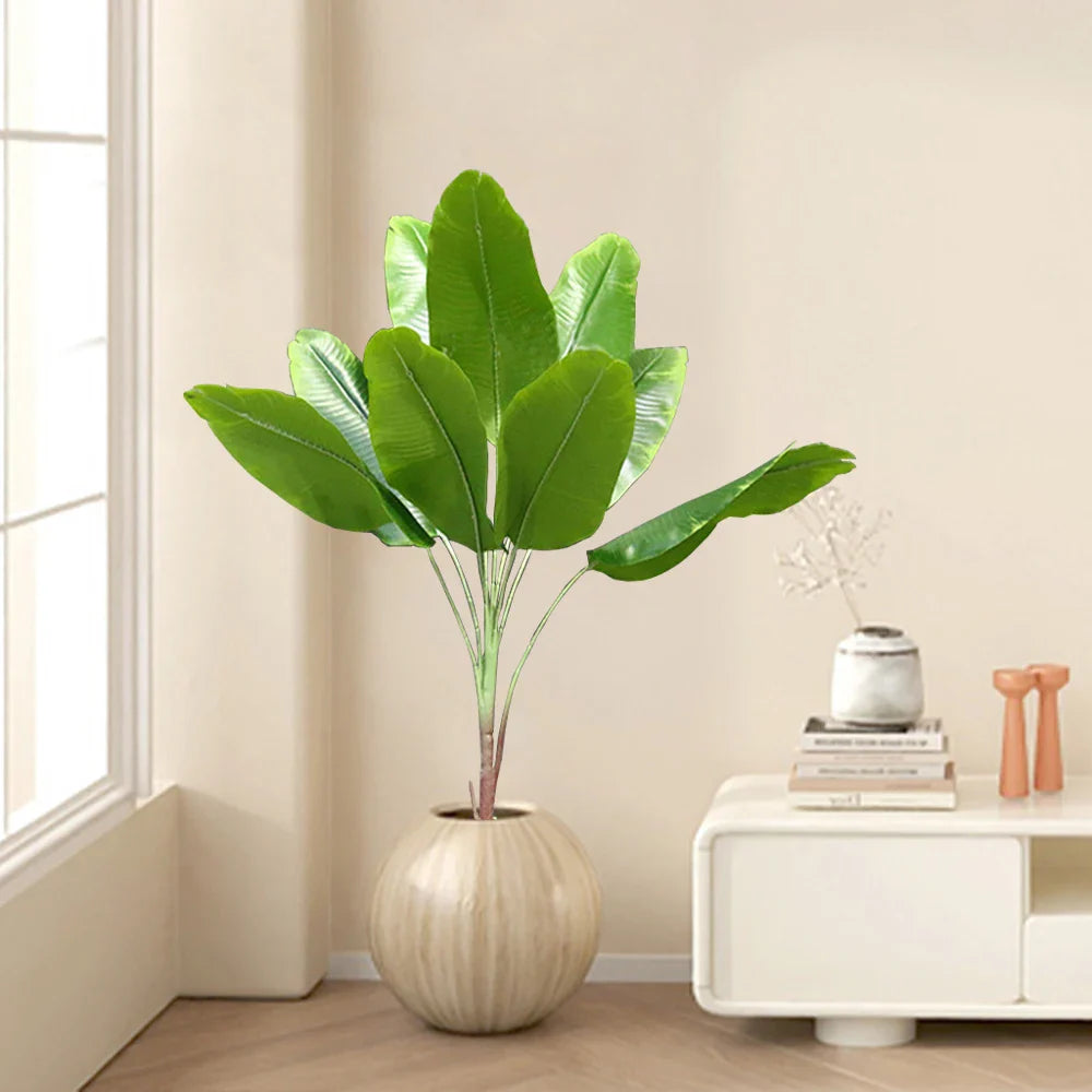 Dlight Decor 78cm Tall Tropical Monstera Plant with Banana Leaves