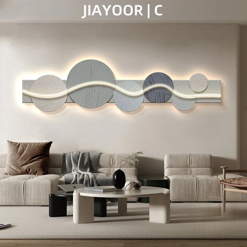 Dlight Decor Artistic Wood Crystal Wall Glow Light C / H120CM-W33CM / NON dimm warm light|UK Plug Wall Art