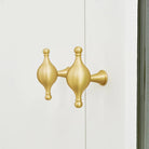 Satin Brass Cabinet Handles – Modern Ball Design Wardrobe Knobs and Drawer Pulls (French Style) Handles