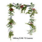 Dlight Decor 180cm Christmas Vine with Pine Leaves and Red Berries 180cm 72Leaves