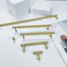 Knurled Brass Wardrobe Handles – Modern Kitchen Cabinet and Drawer Pull Bar Handles Handles