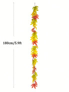 Dlight Decor 200cm Fall Maple Leaf Garland for Autumn and Halloween Decor 180cm Multicolor