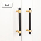 Nordic Brass Furniture Handles – Gold Black Chrome Cabinet Bar Pulls (50mm-500mm) Black / 500mmx 416CC Handles