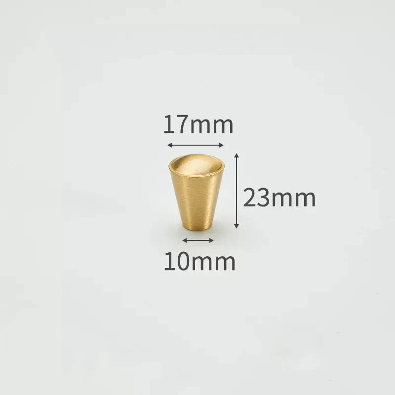 Modern Simple Solid Brass Cabinet Knobs – Wardrobe Handles and Kitchen Pulls 15 Knobs