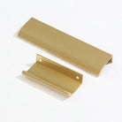 Long Hidden Brass Handle Invisible Solid Brass Pull for Kitchen Cabinet Gold Drawer Knobs Furniture Door Handles Pulls