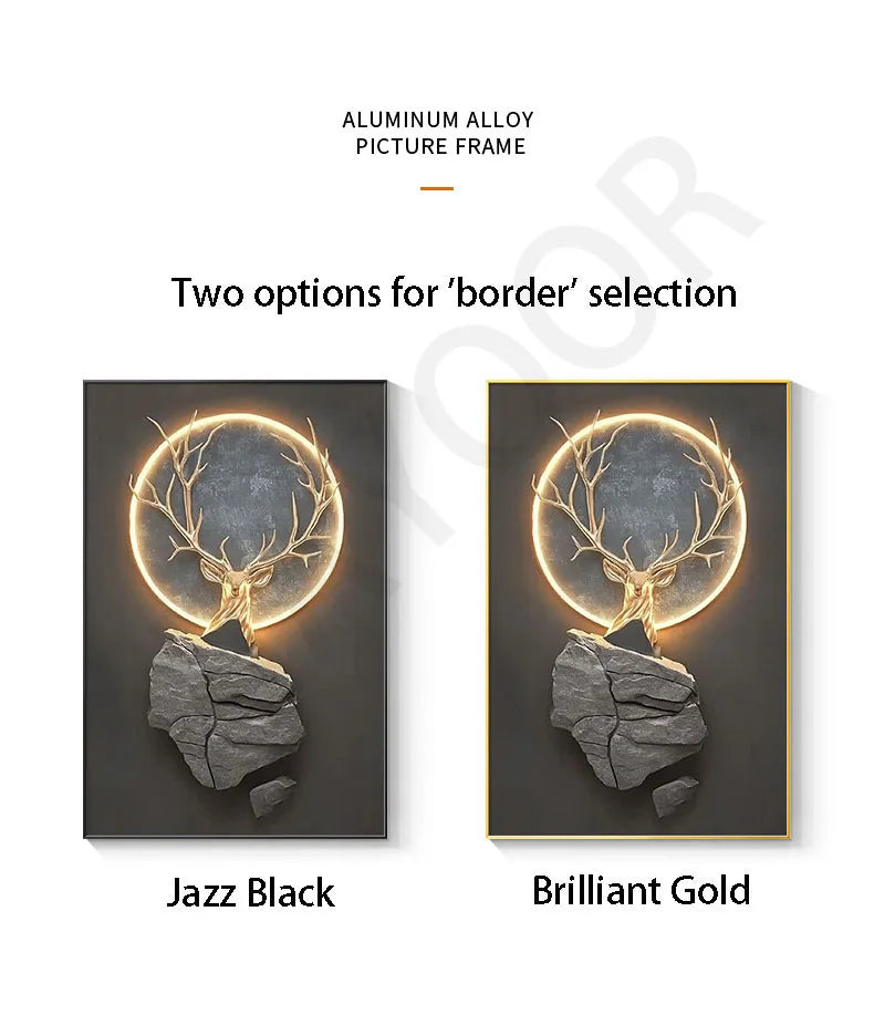 Dlight Decor Reindeer Wall Glow for Luxe Entry Spaces Wall Art