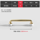 Modern Double-Color Cabinet Handles - Zinc Alloy Drawer Pulls for Cupboards and Furniture Gold white 96mm Handles