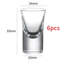 Dlight Decor 6pc 15ml Shot Glass Set – Thick Bottom Mini Liquor Cups 6pcs / 15ml