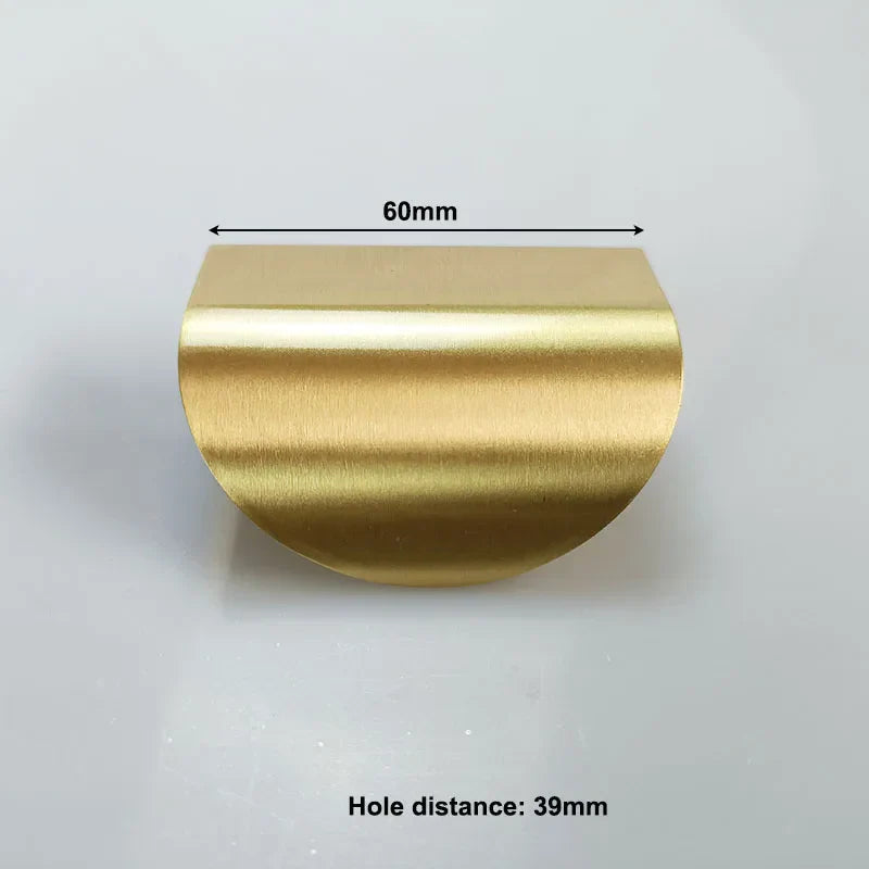 Leaf Shape Brass Handles – Hidden Knobs for Furniture Drawer Dresser and Wardrobe TB-3002-60 Knob