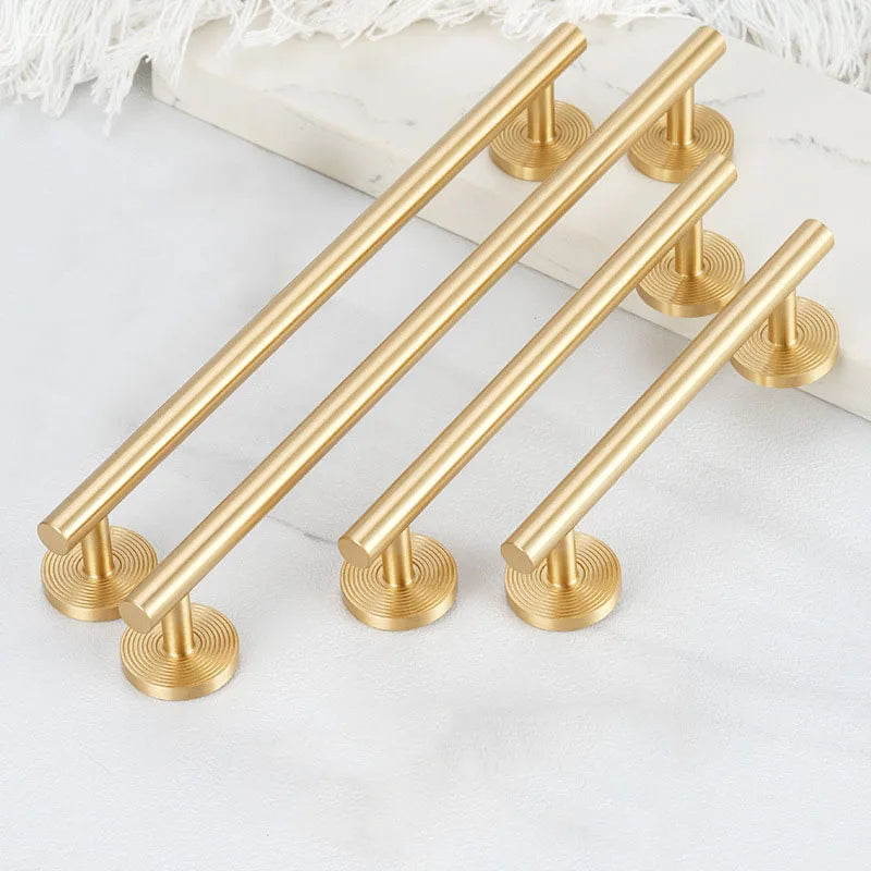 France Satin Gold Cabinet Handles – Solid Brass Kitchen Drawer Knobs and Door Pulls (130mm-510mm) Handles