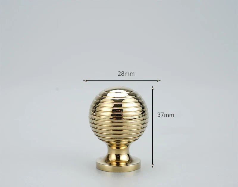 Chrome and Polished Gold Brass Furniture Handles – Modern Cabinet Drawer and Wardrobe Knobs PGK 28mm Handles