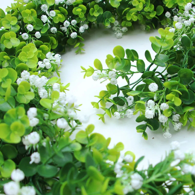 Dlight Decor Eucalyptus Vines with Babysbreath for Wall and Event Decor