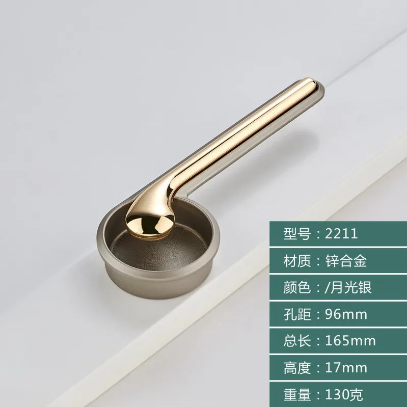 Modern Minimalist Zinc Alloy Cabinet Door Handle 96-Gold Silver Handles