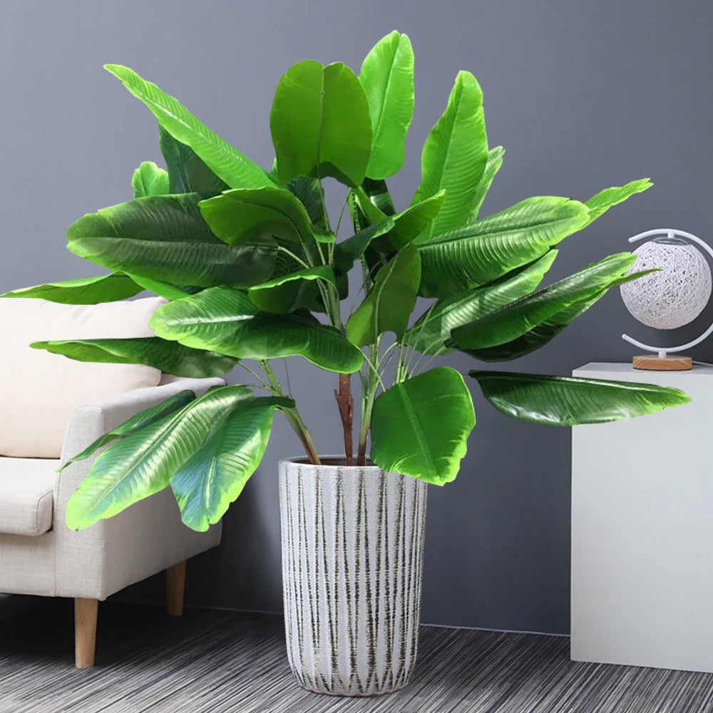 Dlight Decor 78cm Tall Tropical Monstera Plant with Banana Leaves