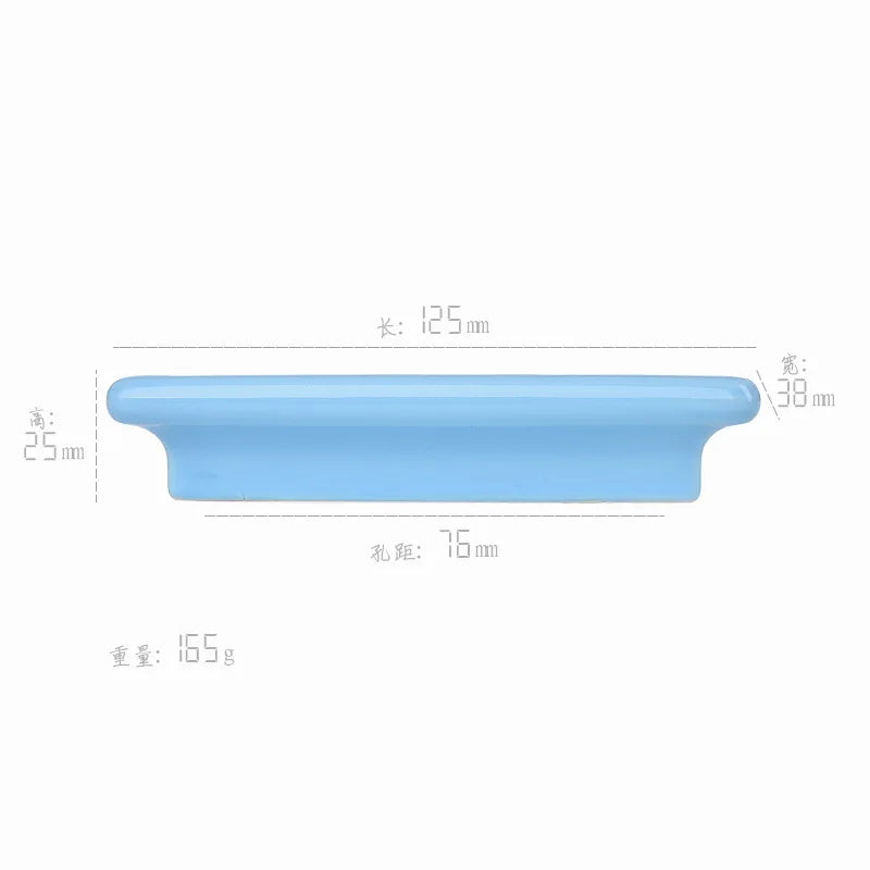Macaron Series Ceramic Wardrobe Handles – Children’s Room Door Knobs and Cabinet Pulls 2115-blue sky Handles