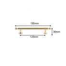 Polished Brass Cabinet Handles – PVD Gold and Chrome Wardrobe Knobs and Drawer Pulls PVD 185MM Handles