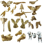 Luxury Brass Solid Handle Pure Copper Animal Shape High-grade Gold Wardrobe Dresser Drawer Cabinet Pulls Furniture