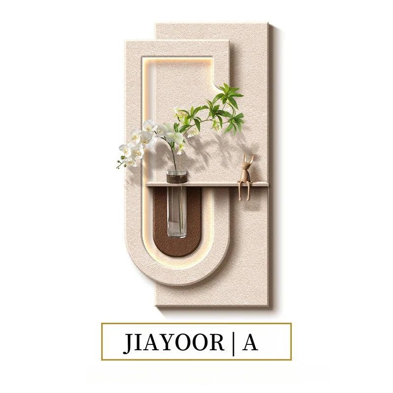 Dlight Decor LED Green Vase Wall Light for Hallways A / H100CM-W50CM / Remote Dimming|White Rabbit Wall Art