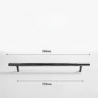 Black Knurled Brass Furniture Handles – Textured Drawer Knobs and Wardrobe Bar Pulls black 280mm Handles