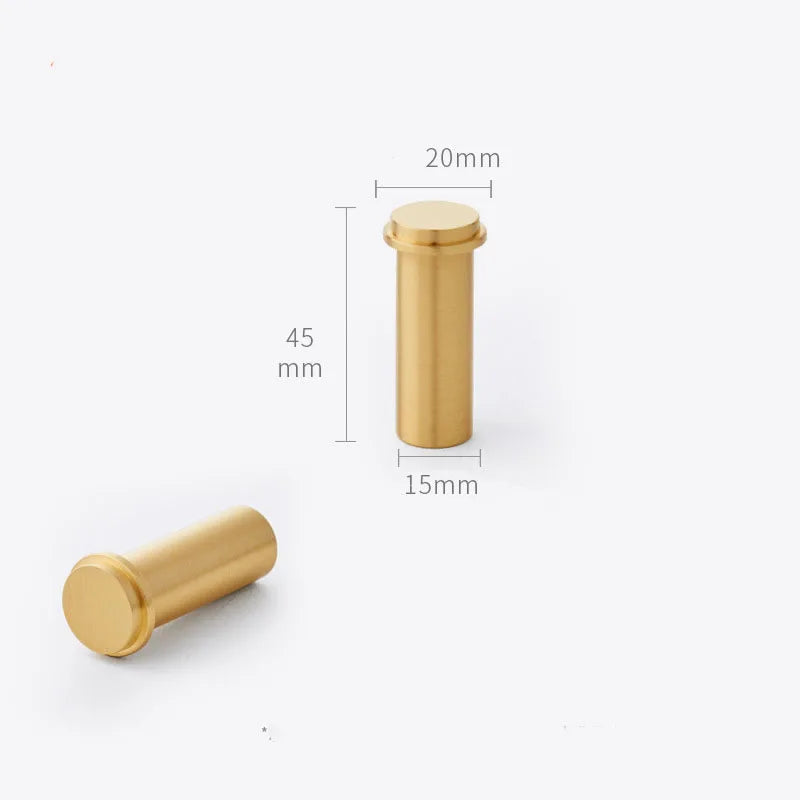 2pcs Simple Brass Wall Hooks – Gold Coat Key and Bag Holders for Home Storage A6 wall Hook