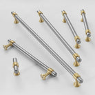 Nickel-Plated Brass Cabinet Handles – Gold and Matte Silver T-Bar Pulls for Wardrobes and Drawers Handles