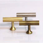 Gold Bronze Nickel Brass Cabinet Handles – Modern Drawer Knobs and T-Bars for Kitchen Cupboards knob