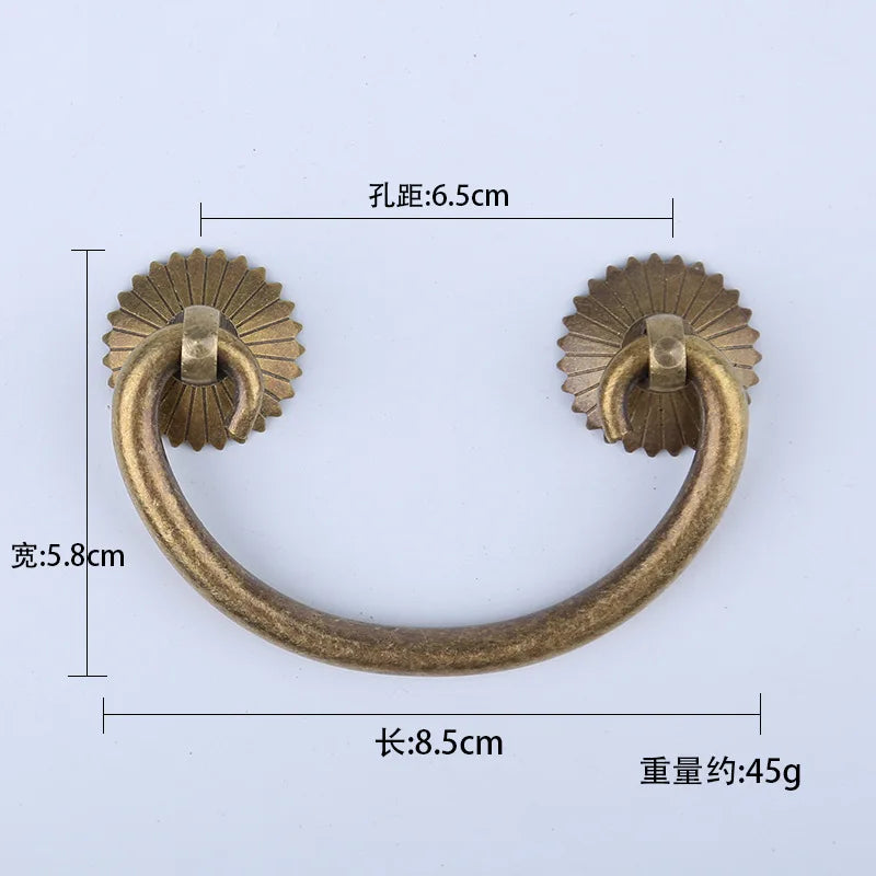 Antique Brass Arch Cabinet Pulls – Vintage Drawer Handles for Home Improvement Bronzer 65mm Pulls