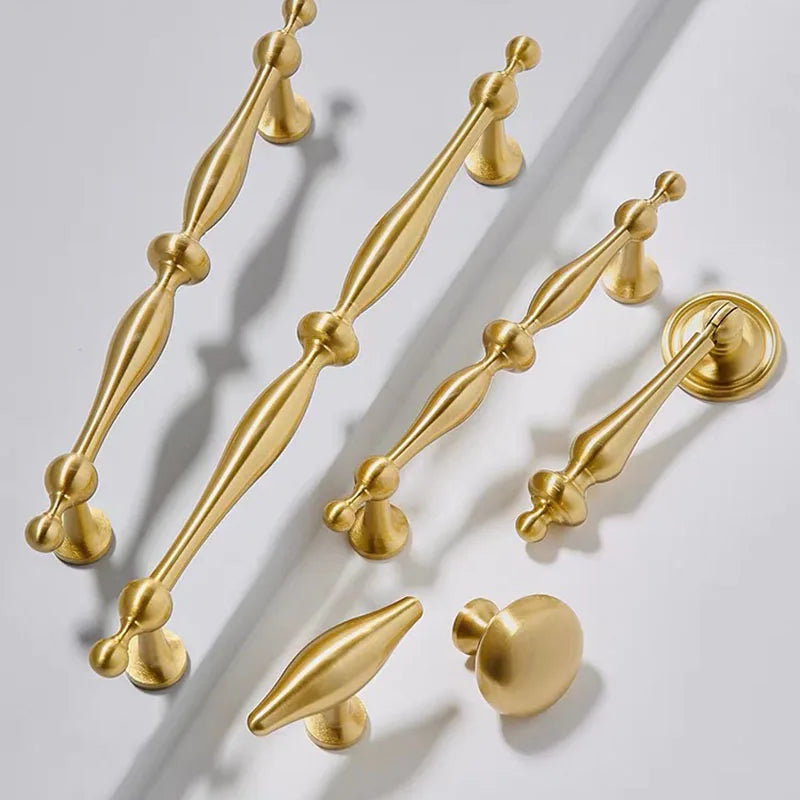 New Brass Cabinet Handles – Modern T-Bar Pulls and Drawer Knobs for Kitchen and Wardrobe Handles