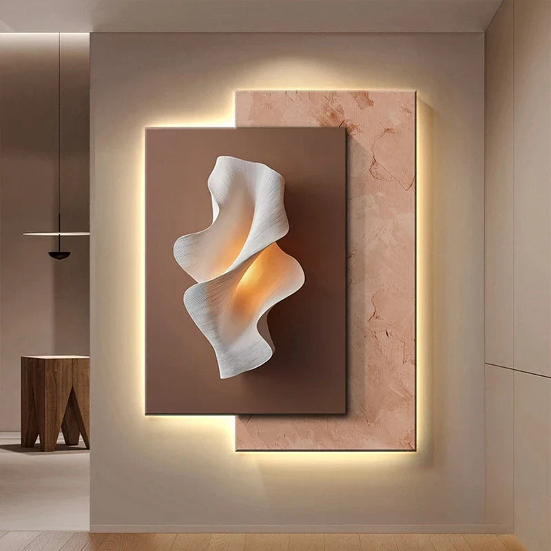 Dlight Decor Crystal Porcelain LED Wall Mural Light Wall Art