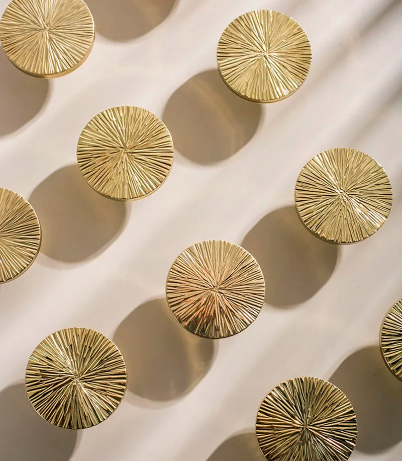 Hammered Brass Cabinet Handle – Handcrafted Knobs for Drawers Wardrobes and Kitchen Doors Knob