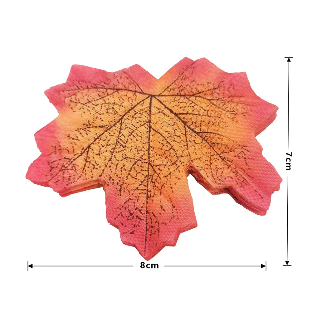 Dlight Decor Maple Leaves Set for Autumn Wall and Table Decor 8cm Red 50pcs