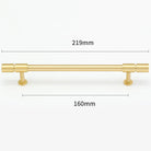 Gold and Bronze Brass Wardrobe Handles – Vintage Cabinet Drawer Pulls and Bar Handles gold 219mm Handles