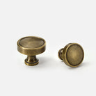 Antique Brass Round Cabinet Knobs – Vintage Drawer Wardrobe and Cupboard Pulls knob
