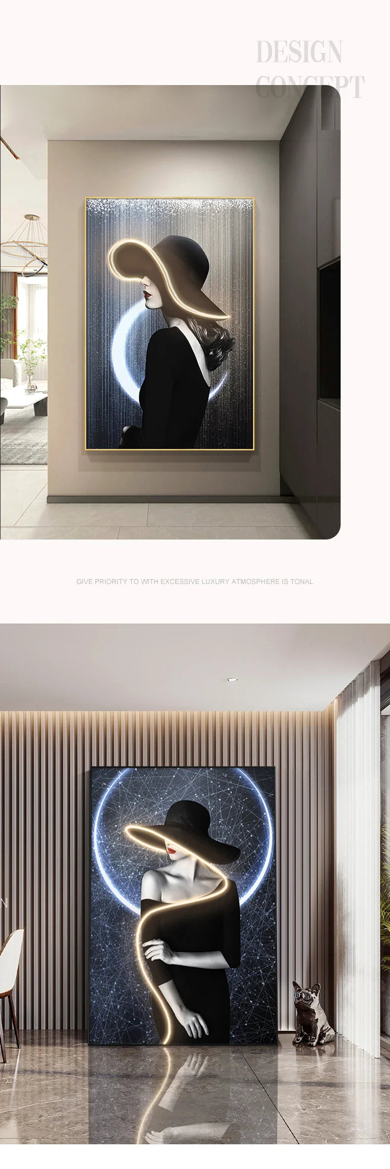 Dlight Decor Ceramic Art Wall Lamp for Interiors Wall Art