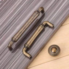 Antique Bronze Cabinet Handles - Retro Drawer Pulls Vintage Zinc Alloy Kitchen Hardware for Furniture Dresser and