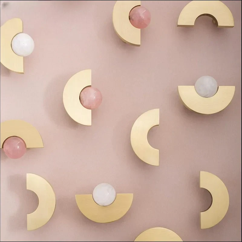 Solid Brass Acrylic Cabinet Handles and Knobs – Elegant Pulls for Drawers Dressers and Bathroom Furniture Knobs