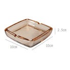 Dlight Decor Classic Square Crystal Glass Ashtray Transparent Smoke Tray for Home Bar & Office