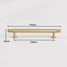 Brass Kitchen Cabinet Handles – Gold Textured Drawer Knobs and Door Bar Handles gold 170mm Handles