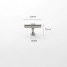 Brushed Nickel Brass Furniture Handles – Matte Silver Cabinet Pulls and Drawer Bars 50mm Handle