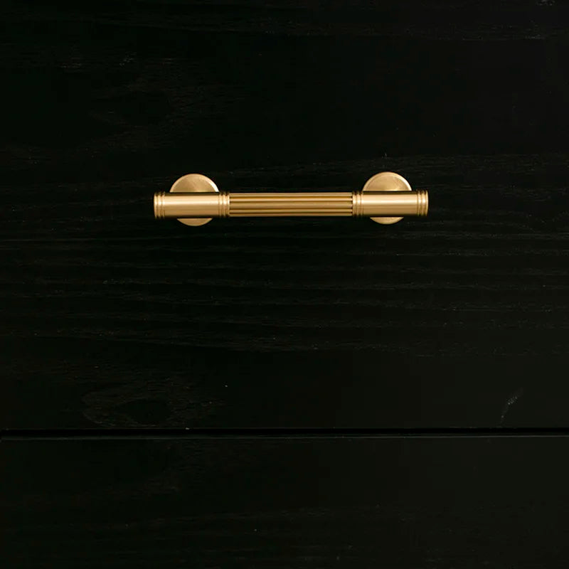Gold Brass Vertical Linear Cabinet Handles – American-Style Wardrobe and Bar Pulls Handles